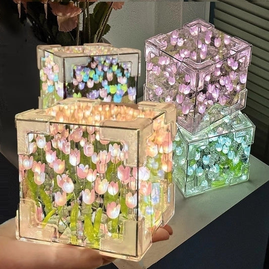LÁMPARA DE TULIPANES INFINITOS