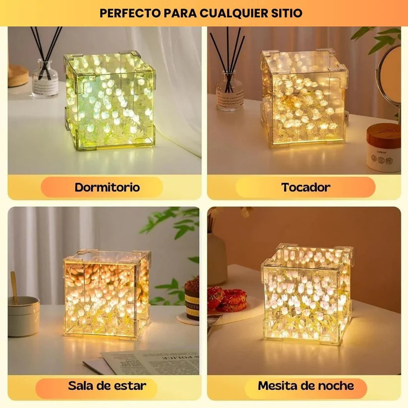 LÁMPARA DE TULIPANES INFINITOS